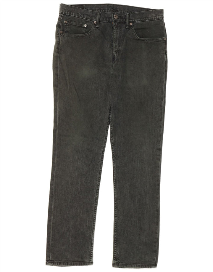 Levi's Mens Straight Jeans W34 L32 Black Cotton