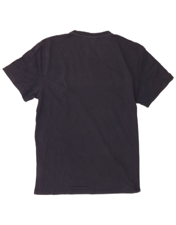 Napapijri Mens T-Shirt Top Large Navy Blue Cotton