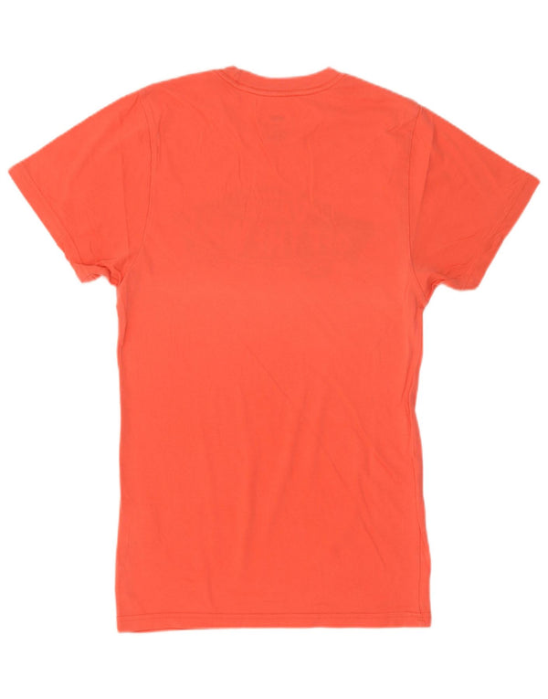 Vans Mens Custom Fit Graphic T-Shirt Top XS Orange Cotton