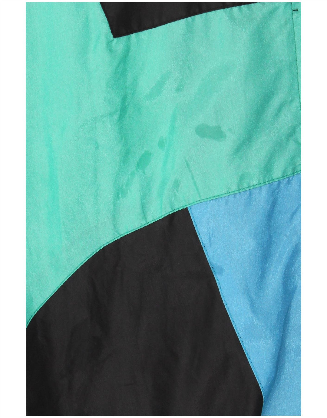 Vintage Mens Tracksuit Top Jacket Large Multicoloured Colourblock Polyester