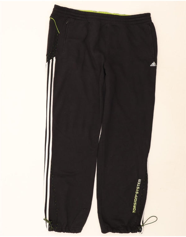 Adidas Mens Graphic Tracksuit Trousers Joggers 2XL Black Cotton