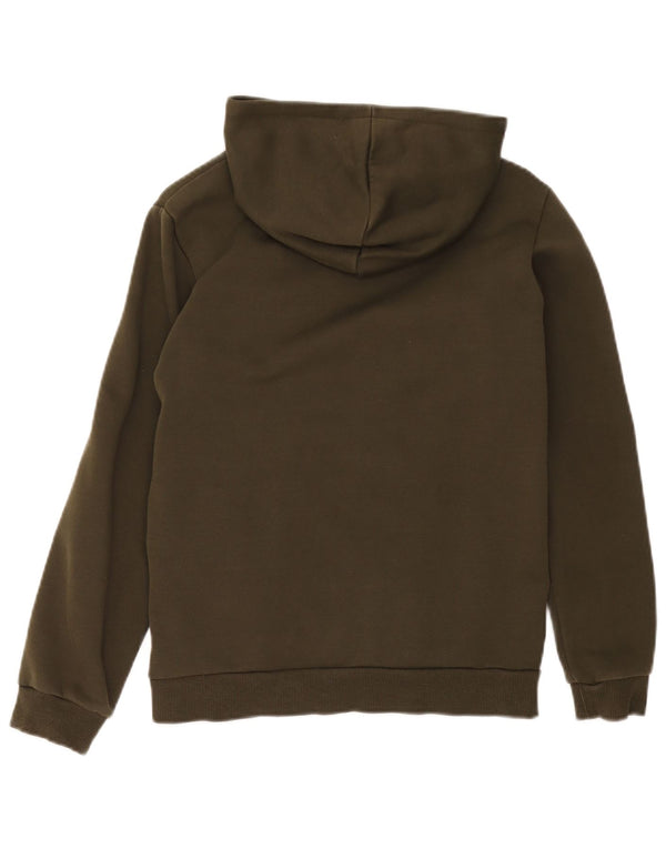Puma Boys Graphic Hoodie Jumper 13-14 Years Green Cotton