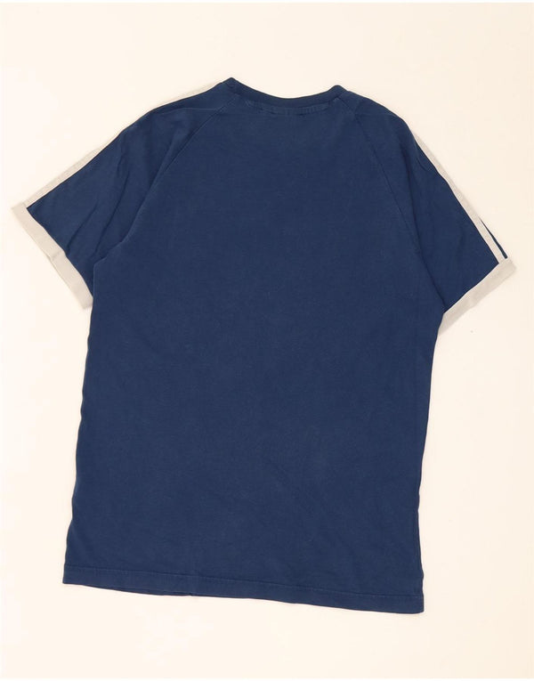 Adidas Mens T-Shirt Top Small Blue Colourblock Cotton