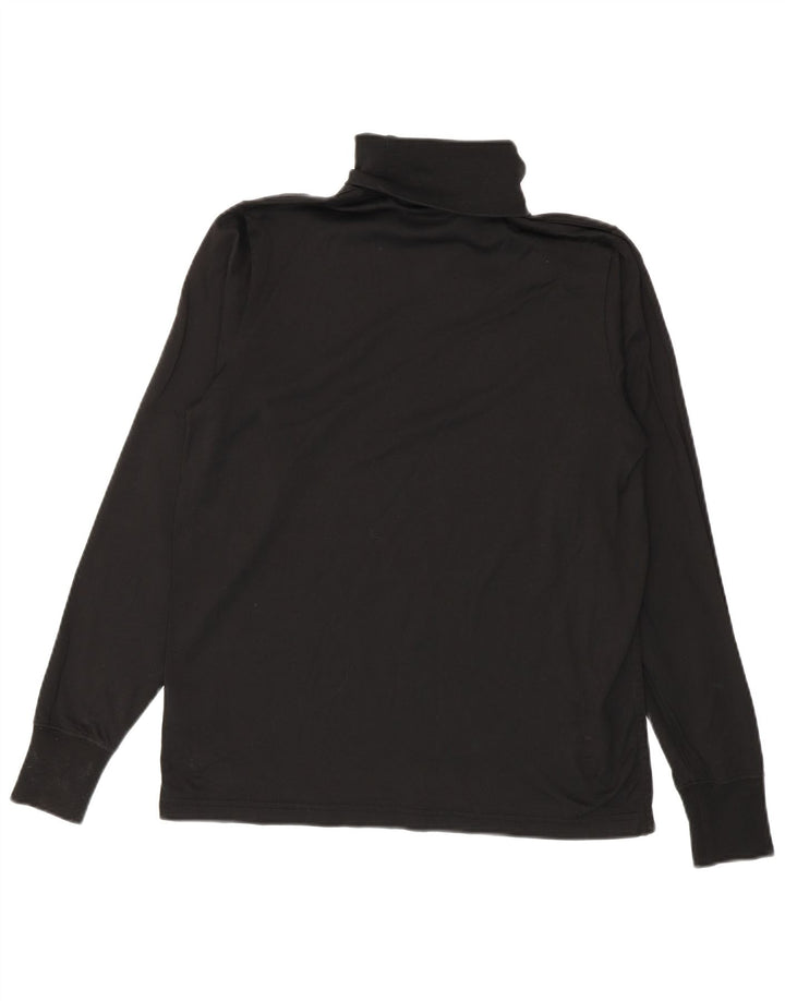 Lacoste Mens Regular Fit Top Long Sleeve Size 4 Medium Black Cotton