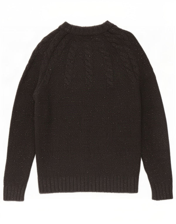 Superdry Mens Boat Neck Jumper Sweater Medium Grey Flecked Cotton