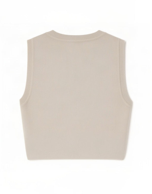 Zara Womens Crop Vest Top UK 8 Small White
