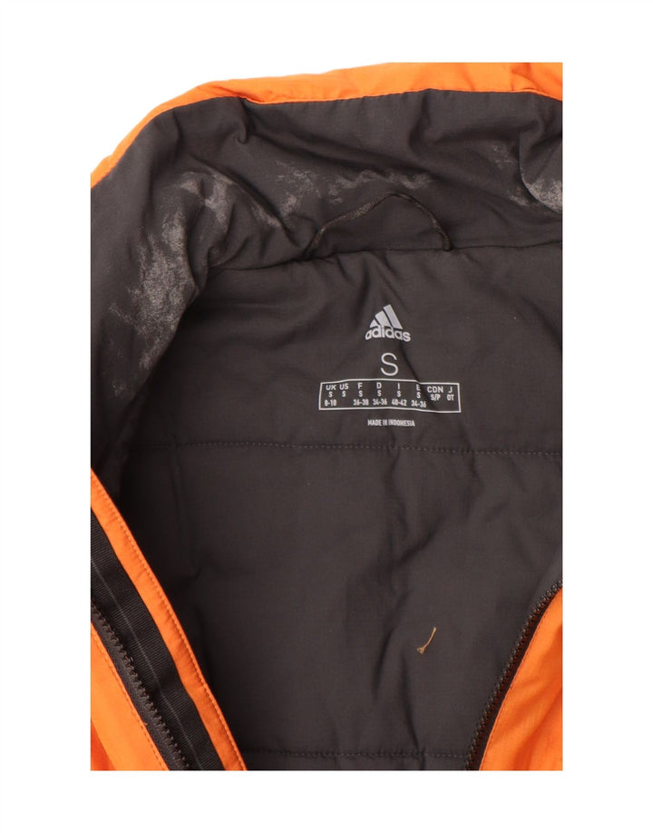 Adidas Womens Padded Jacket UK 8/10 Small Orange