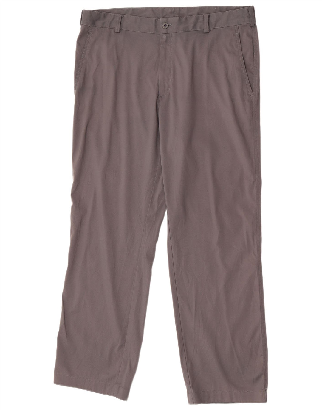 Nike Mens Dri Fit Straight Chino Trousers W36 L30 Grey Polyester