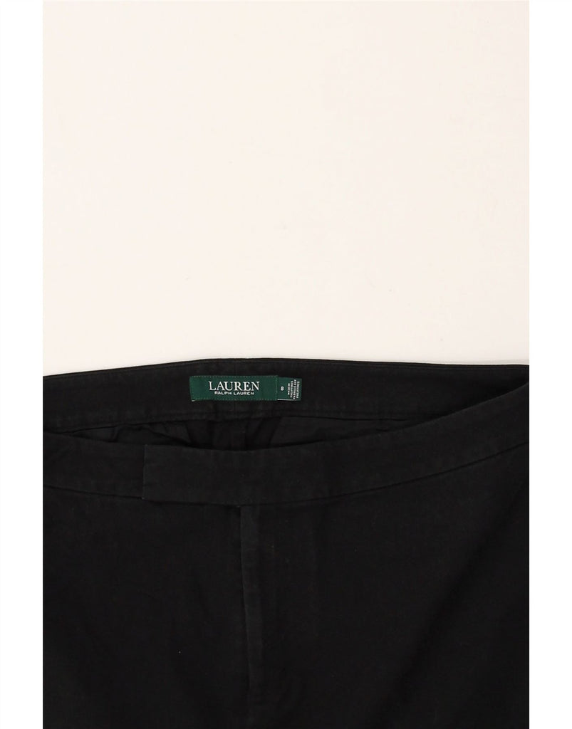 RALPH LAUREN Womens Slim Suit Trousers UK 8 Small W27 L26 Black Cotton | Vintage Ralph Lauren | Thrift | Second-Hand Ralph Lauren | Used Clothing | Messina Hembry 