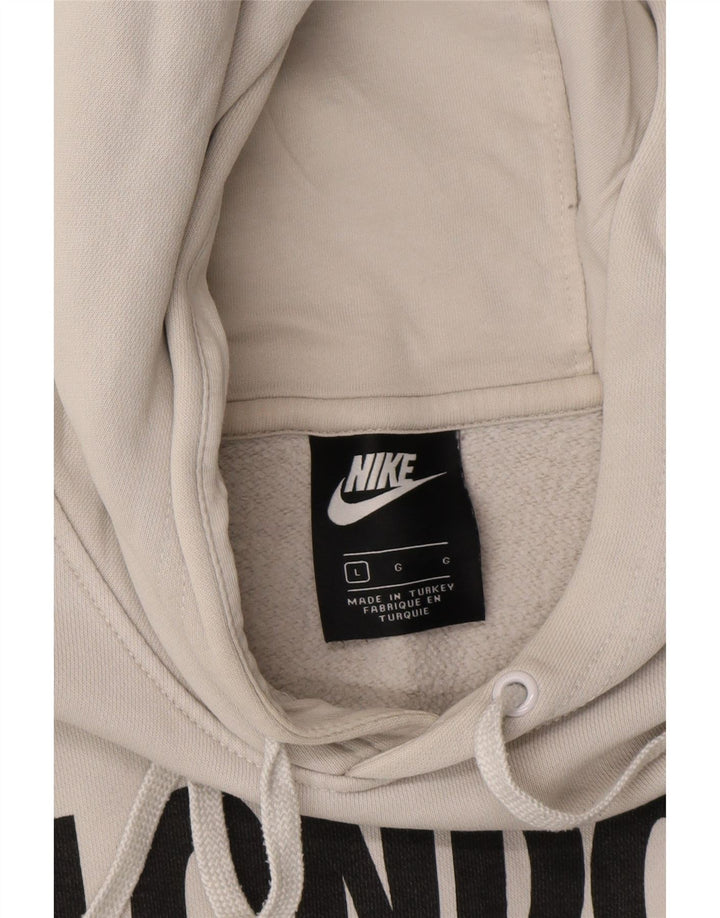 NIKE Mens Graphic Hoodie Jumper Large White Cotton Vintage Nike and Second-Hand Nike from Messina Hembry 