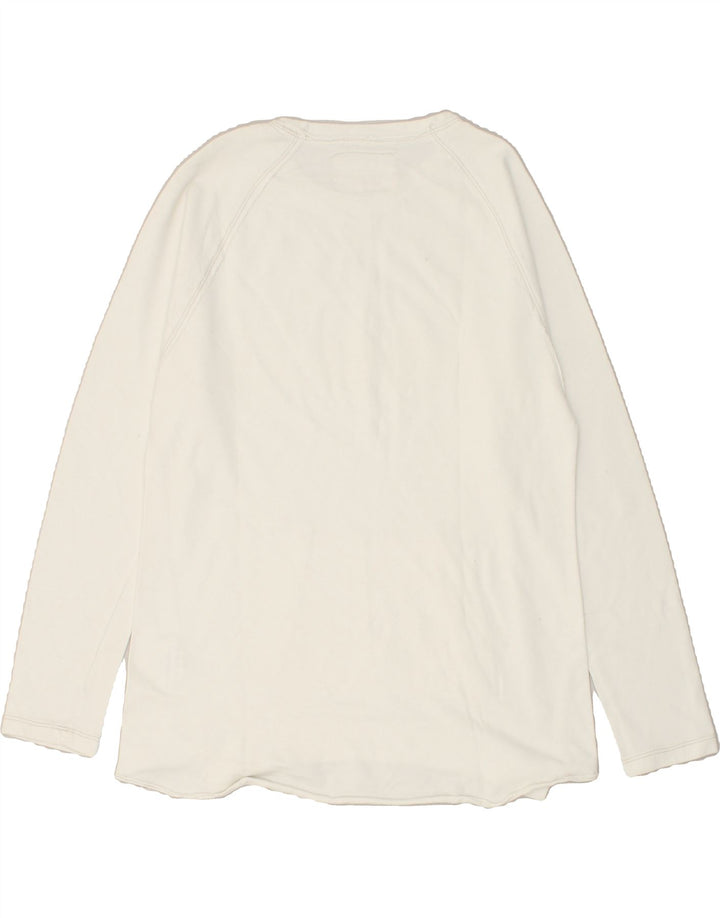 CHAMPION Womens Sweatshirt Jumper UK 16 Large White Cotton | Vintage Champion | Thrift | Second-Hand Champion | Used Clothing | Messina Hembry 