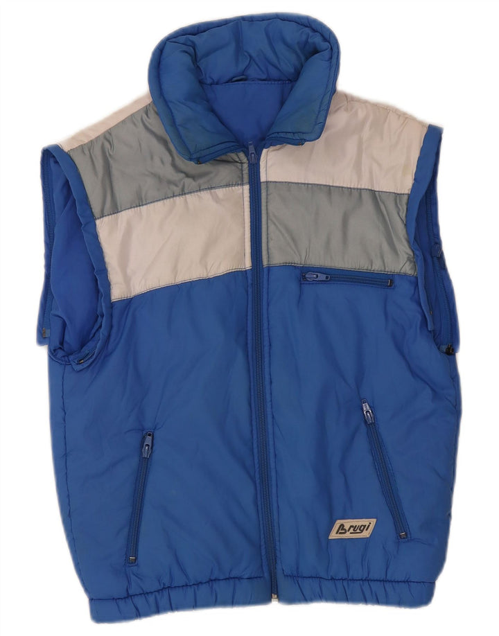 Brugi Womens Padded Gilet IT 38 XS Blue Colourblock Polyamide