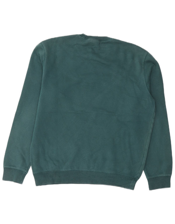 Champion Mens Graphic Sweatshirt Jumper Large Green Oxid