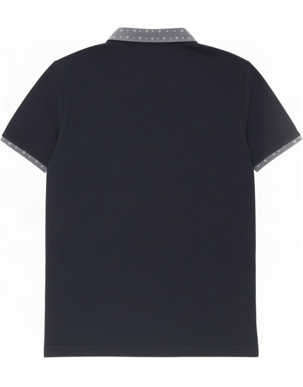 Penguin Mens Heritage Slim Fit Polo Shirt XL Navy Blue Colourblock Cotton