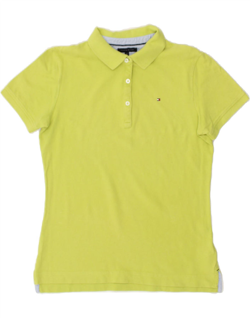 TOMMY HILFIGER Womens Classic Fit Polo Shirt UK 12 Medium Green Cotton | Vintage Tommy Hilfiger | Thrift | Second-Hand Tommy Hilfiger | Used Clothing | Messina Hembry 