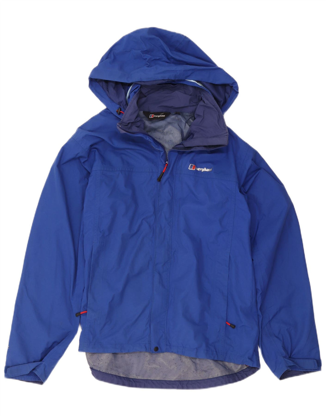 Berghaus Mens Hooded Rain Jacket UK 40 Large Blue Polyamide
