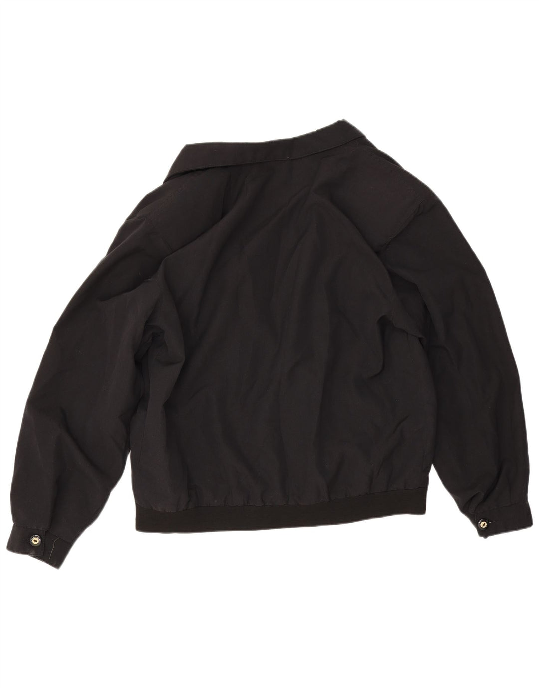 Vintage Mens Bomber Jacket Large Black Cotton