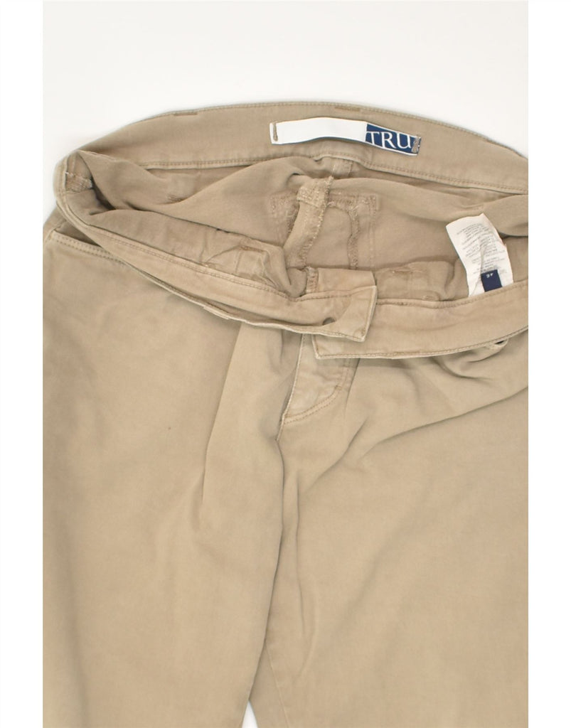 TRUSSARDI Mens Straight Casual Trousers IT 46 Small W30 L32  Beige Cotton | Vintage Trussardi | Thrift | Second-Hand Trussardi | Used Clothing | Messina Hembry 