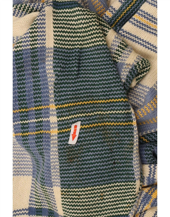 Nautica Mens Loose Fit Crew Neck Jumper Sweater Large Multicoloured Check