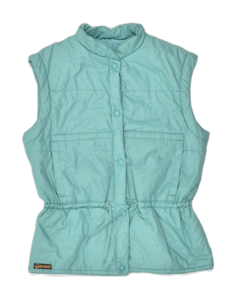 MC ROSS Womens Padded Gilet IT 48 XL Blue Cotton | Vintage MC Ross | Thrift | Second-Hand MC Ross | Used Clothing | Messina Hembry 