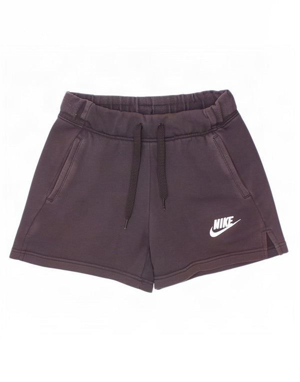 Nike Girls Standard Fit Sport Shorts 10-11 Years Medium Black Cotton