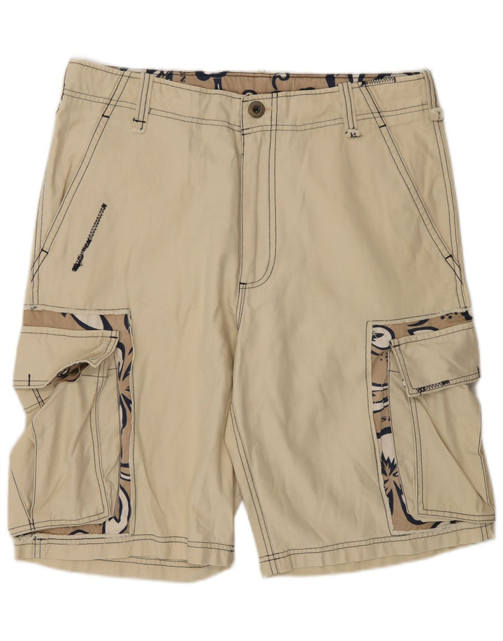 Sundek Mens Cargo Shorts W31 Medium Beige Cotton
