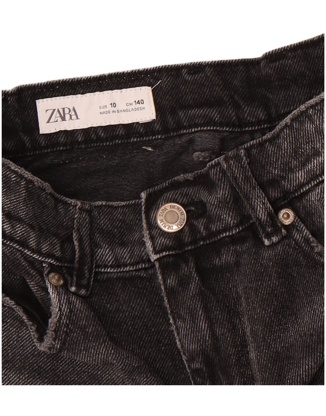 Zara Girls Denim Shorts 9-10 Years W26 Black