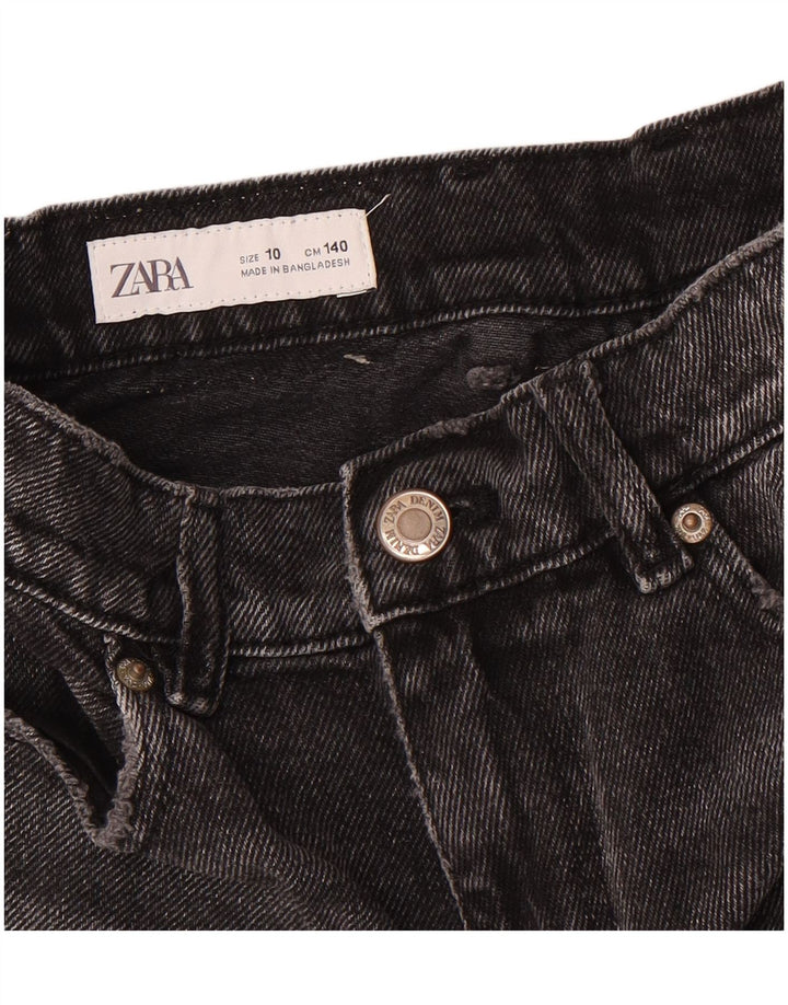 Zara Girls Denim Shorts 9-10 Years W26 Black