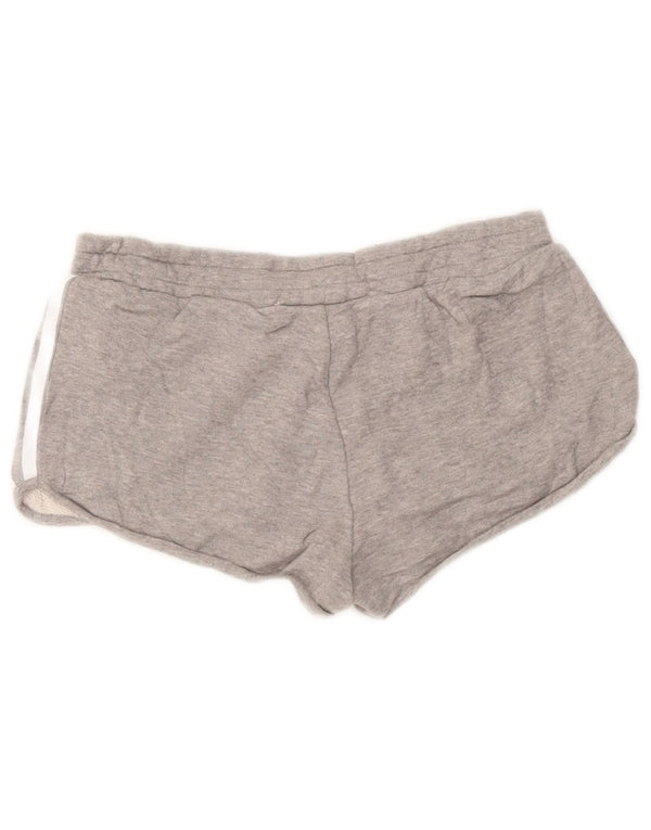 Adidas Womens Sport Shorts UK 10 Small Grey Cotton