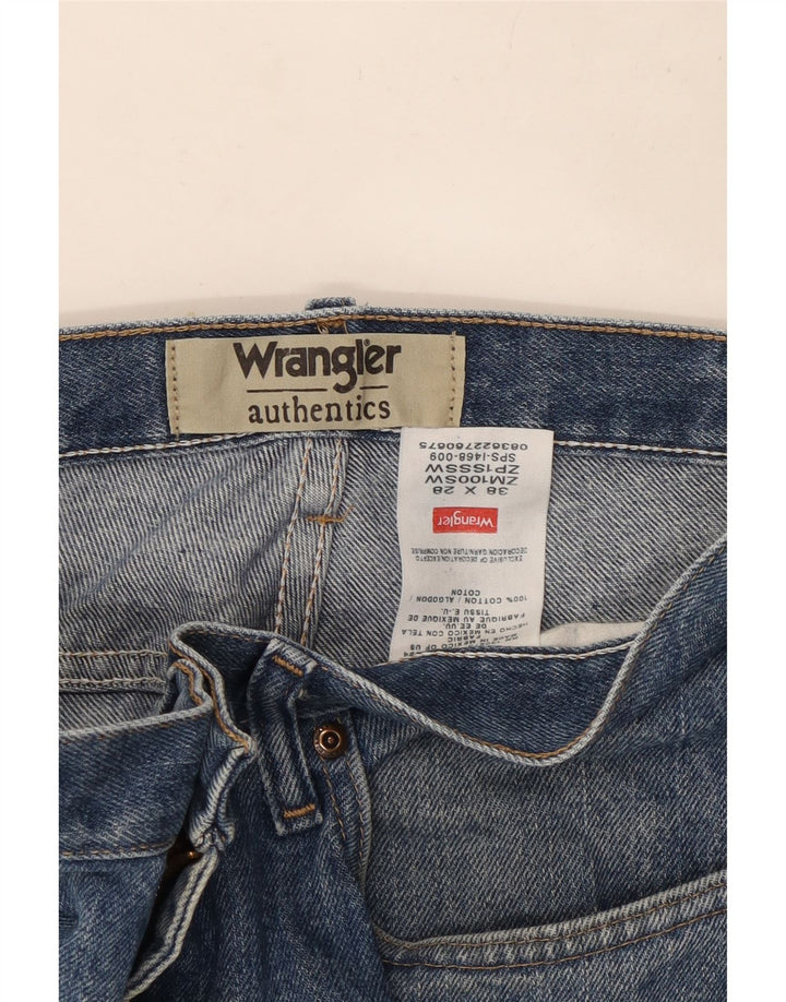Wrangler Mens Straight Jeans W38 L26 Blue Cotton