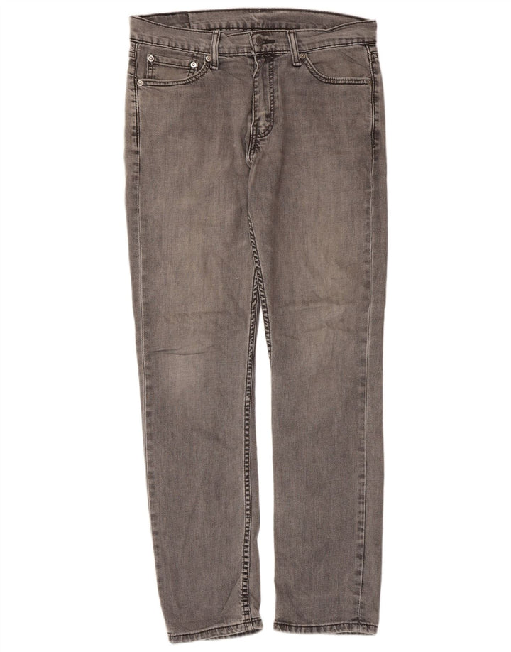Levi's Mens 511 Slim Jeans W33 L32 Grey Cotton