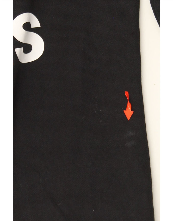 ADIDAS Womens Graphic Sweatshirt Jumper UK 12/14 Medium Black Cotton