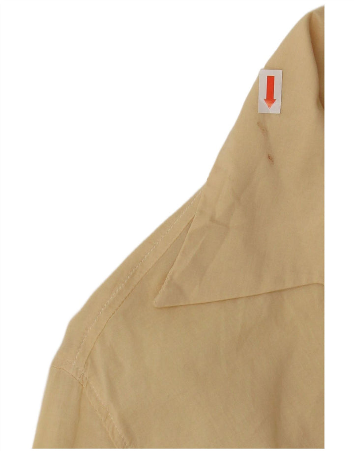 Murphy & Nye Womens 3/4 Sleeve Pullover Shirt UK 14 Medium Yellow Cotton