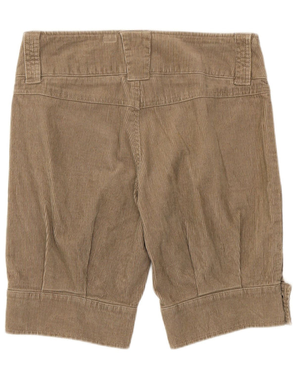 Benetton Womens Corduroy Shorts IT 40 Medium W30 Brown Cotton