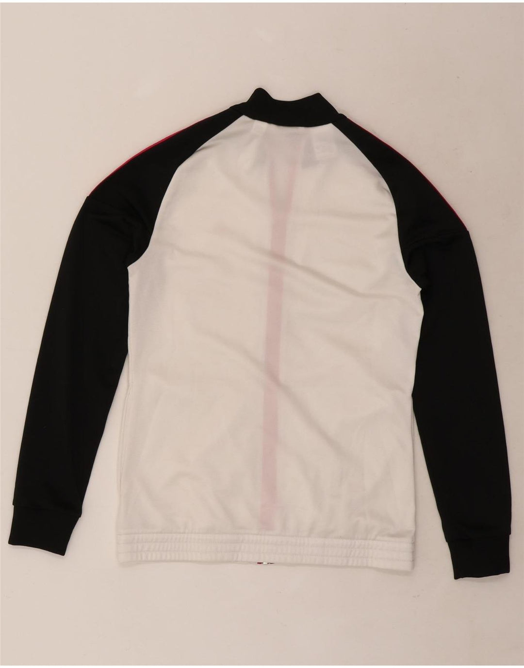 Adidas Girls Tracksuit Top Jacket 14-15 Years White Colourblock Polyester