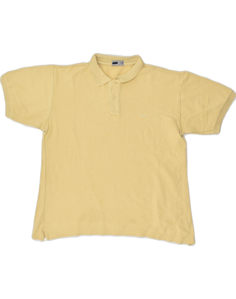 FILA Mens Polo Shirt IT 58 2XL Yellow Cotton | Vintage Fila | Thrift | Second-Hand Fila | Used Clothing | Messina Hembry 