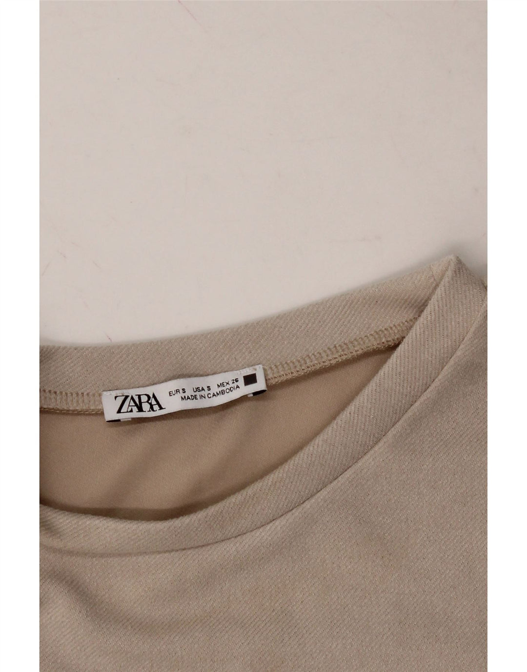 ZARA Womens Shift Dress UK 10 Small Beige Vintage Zara and Second-Hand Zara from Messina Hembry 