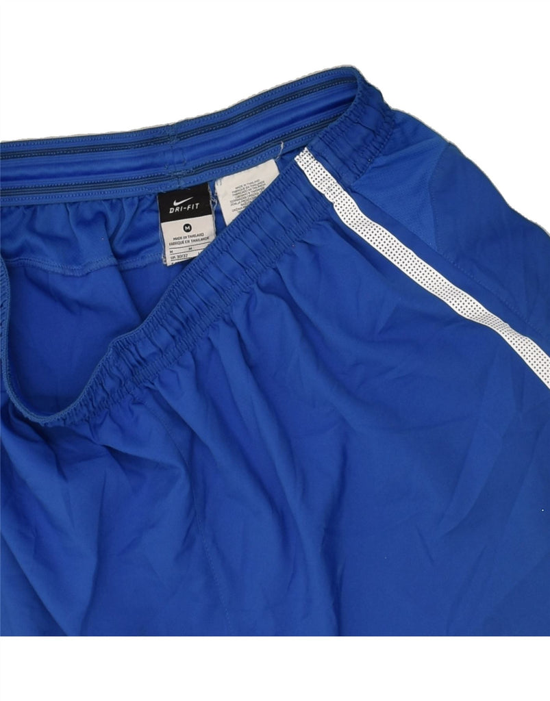 NIKE Mens Dri Fit Graphic Sport Shorts UK 30/32 Medium Blue Polyester | Vintage Nike | Thrift | Second-Hand Nike | Used Clothing | Messina Hembry 