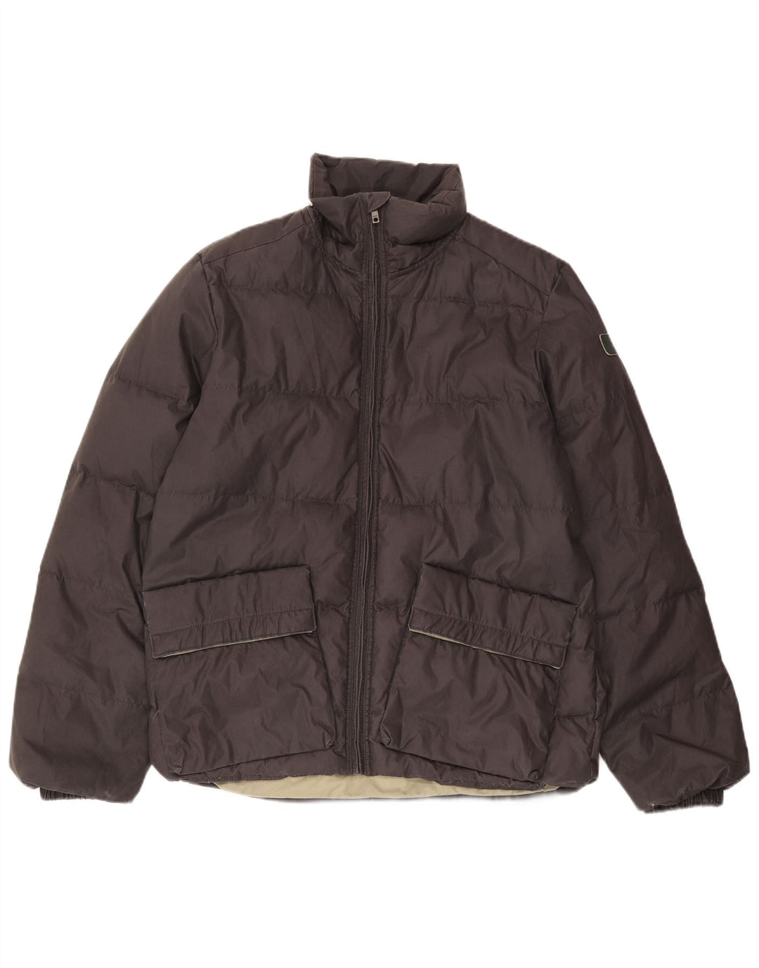 DIESEL Mens Padded Jacket UK 40 Large Grey Polyester