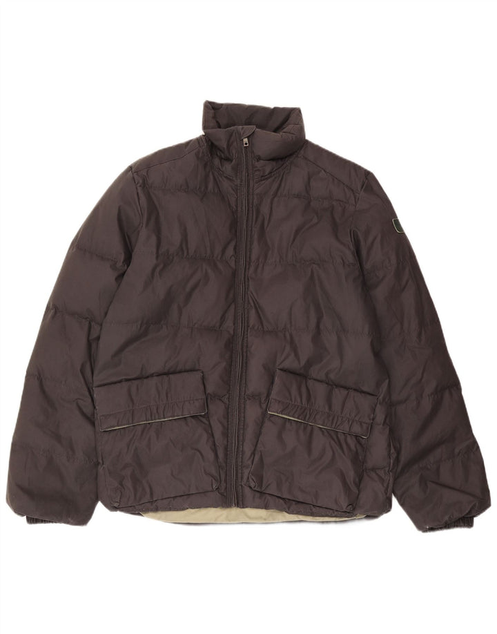 DIESEL Mens Padded Jacket UK 40 Large Grey Polyester