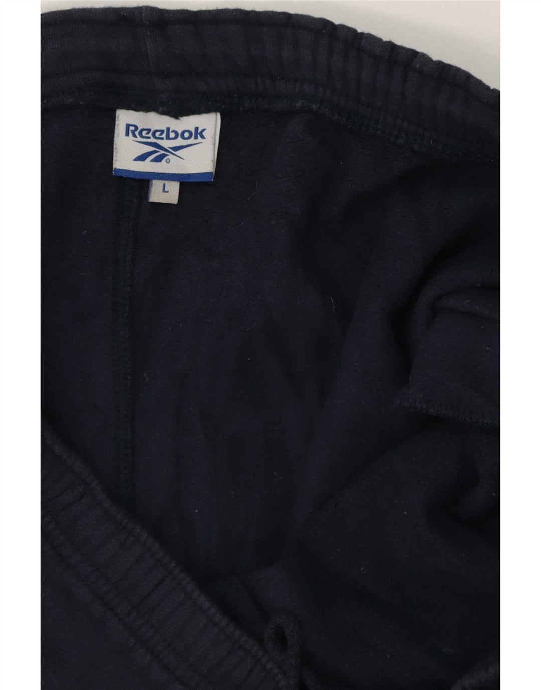Reebok Mens Tracksuit Trousers Large Navy Blue Cotton