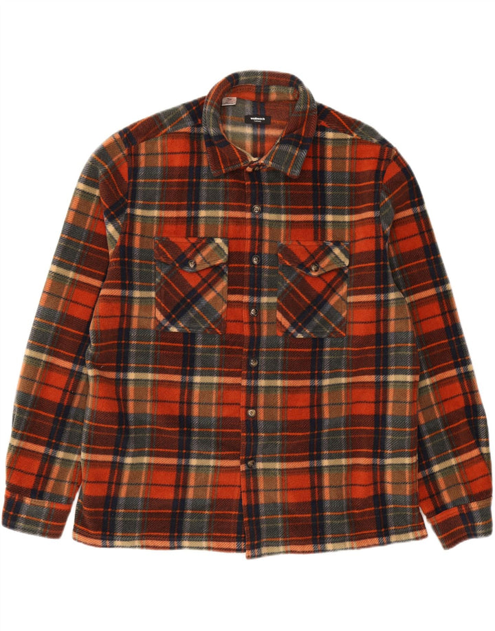 WALBUSCH Mens Regular Fit Fleece Shirt Size 43/44 XL Multicoloured Check Vintage Walbusch and Second-Hand Walbusch from Messina Hembry 
