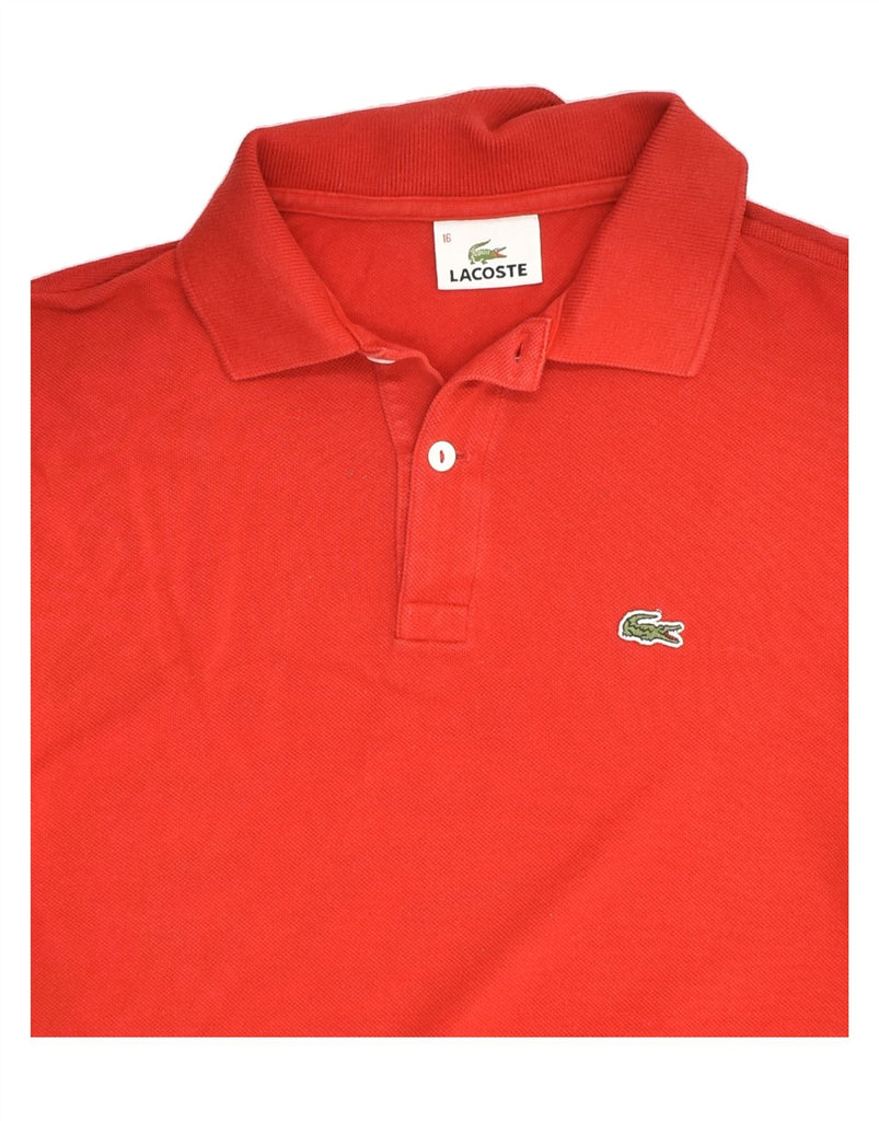 LACOSTE Boys Polo Shirt 15-16 Years Red Cotton | Vintage Lacoste | Thrift | Second-Hand Lacoste | Used Clothing | Messina Hembry 