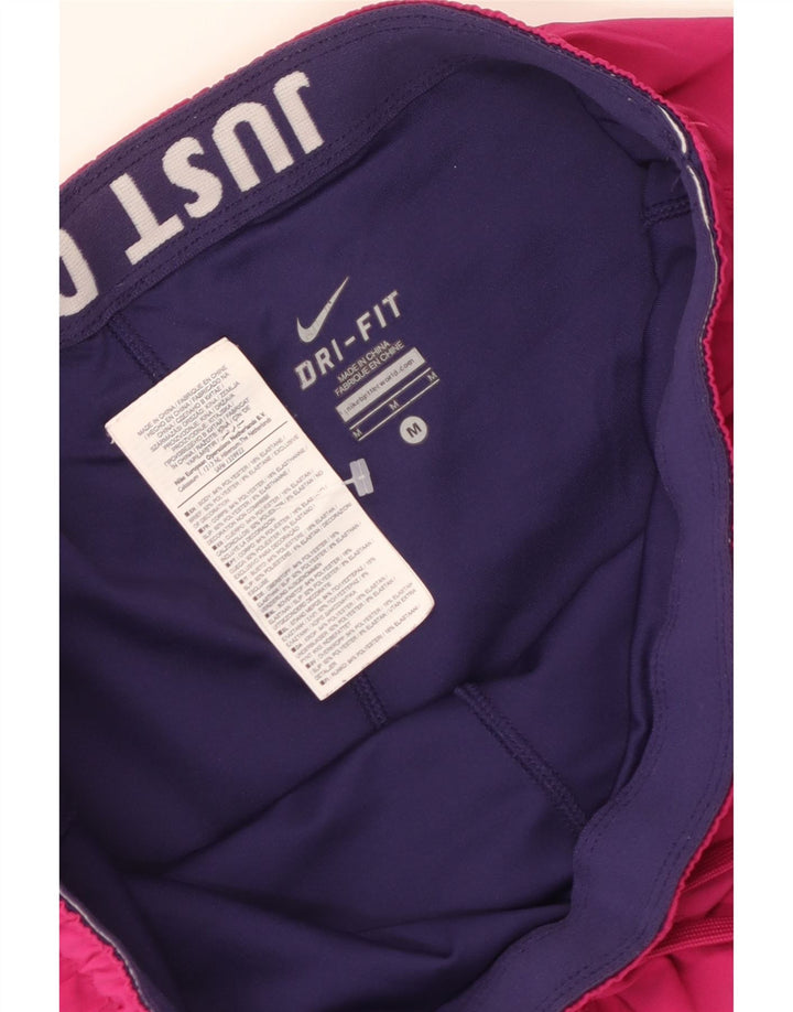 NIKE Womens Dri Fit Sport Shorts UK 14 Medium  Pink Polyester