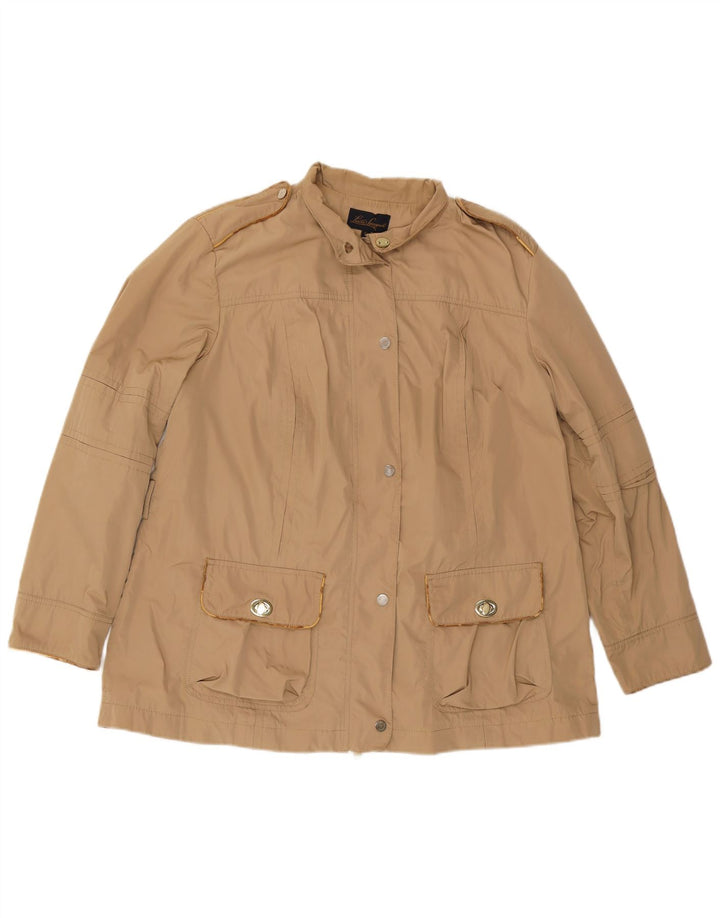 LUISA SPAGNOLI Womens Military Jacket IT 50 XL Beige Polyester