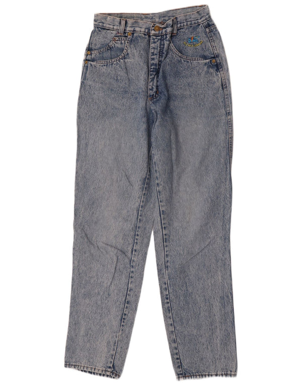 Wild Jeans Womens High Waist Tapered Jeans IT 50 XL W36 L32 Blue Cotton