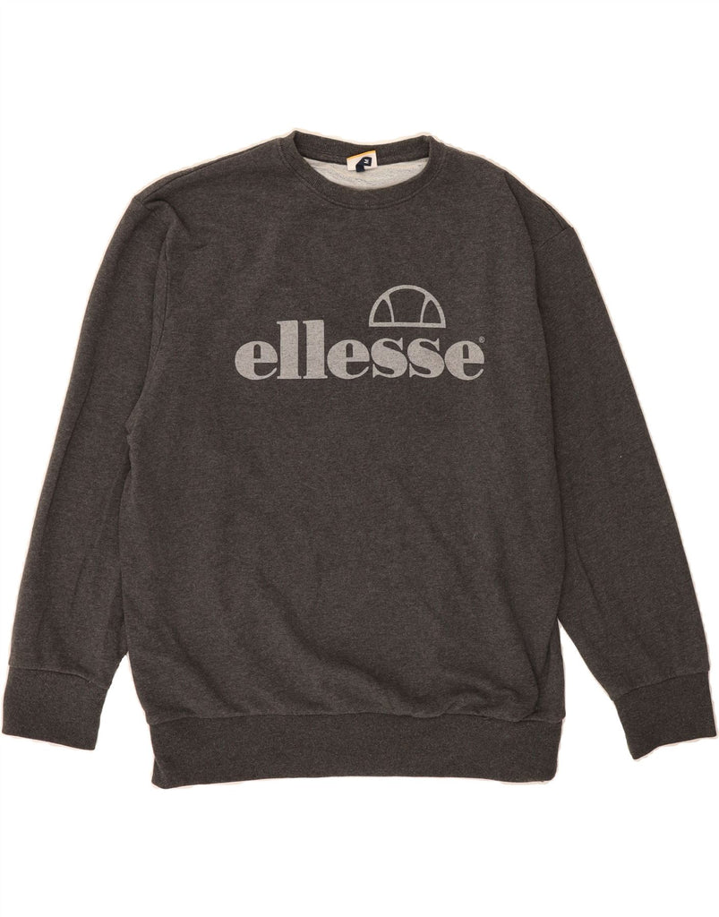 ELLESSE Mens Graphic Sweatshirt Jumper Medium Grey Cotton Vintage Ellesse and Second-Hand Ellesse from Messina Hembry 