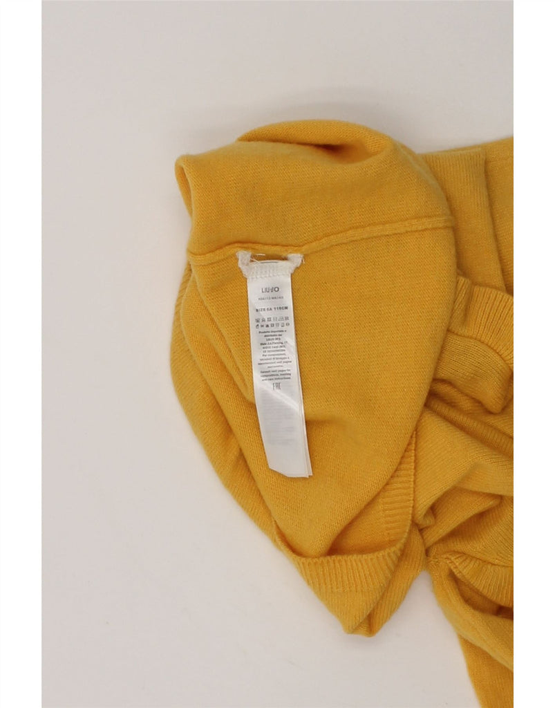 LIU JO Girls Cardigan Sweater 5-6 Years Yellow Cotton | Vintage Liu Jo | Thrift | Second-Hand Liu Jo | Used Clothing | Messina Hembry 