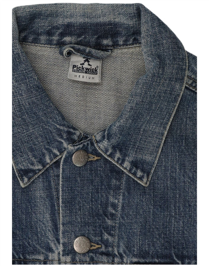 PICKWICK Womens Denim Jacket UK 14 Medium Blue Cotton