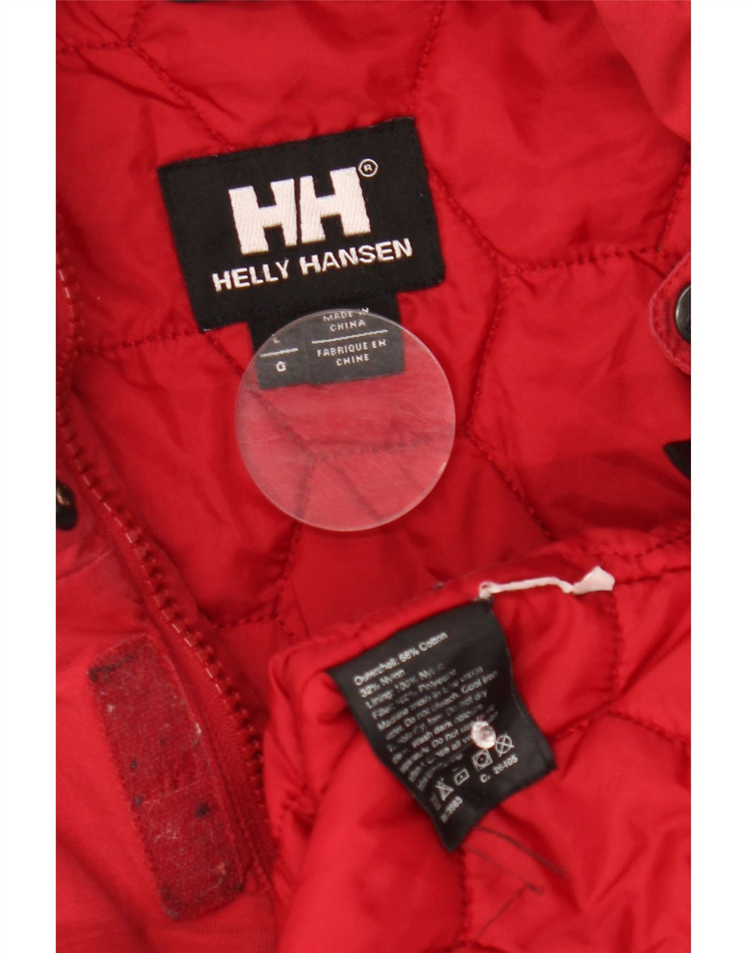 Helly Hansen Mens Windbreaker Jacket UK 40 Large Red Colourblock Cotton